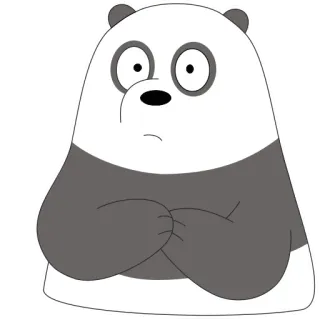😯 Panda We Bare Bears beruang, panda, kartun, karakter, We Bare Bears telegram sticker