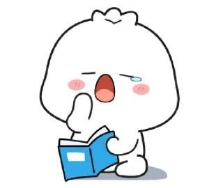 🥱 Cartoon, Niedlich, Weinend, Lesen, Traurig telegram sticker