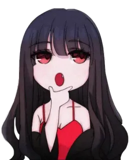 🤔 Chica anime, Personaje de dibujos animados, Lindo, Ilustración, Manga whatsapp sticker