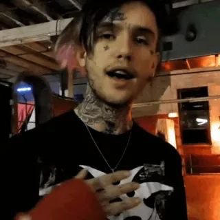 💙 Lil Peep Lil Peep, แร็ปเปอร์, เพลง, คนดัง, ภาพเหมือน telegram sticker