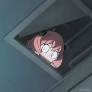 👁 Anya Spy x Family Anya Forger, Spy x Family, Anime, Dibujos animados, Mirando, Divertido, Lindo telegram sticker
