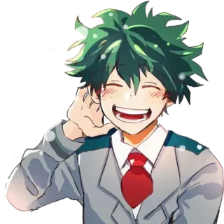 🥰 Izuku Midoriya My Hero Academia anime, manga, my hero academia, izuku midoriya, deku, hero, school whatsapp sticker