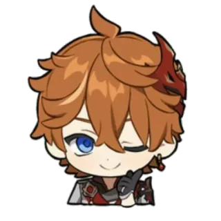 😉 Tartaglia/Childe Genshin Impact Anime, Jeu vidéo, Genshin Impact, Childe, Tartaglia whatsapp sticker