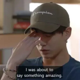 🥲 I was about to
say something amazing. Porträt, Person, Text, Ausdruck whatsapp sticker