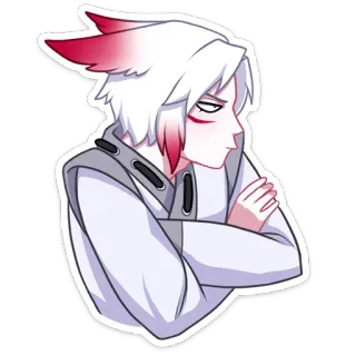 😝 Anime, Lis, Kemonomimi, Postać, Naklejka, Kreskówka telegram sticker
