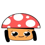 👍 Pilz, niedlich, Cartoon, kawaii, Pilz telegram sticker