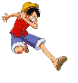 😠 Monkey D. Luffy One Piece 애니메이션, 원피스, 몽키 D. 루피, 밀짚모자, 해적, 만화 telegram sticker