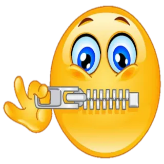 🤐 emoji, cállate, cremallera, boca, silencio telegram sticker