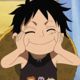 😌 Luffy One Piece Аниме, Ван Пис, Луффи, Мультфильм whatsapp sticker