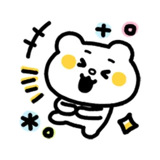 💨 การ์ตูน, หมี, น่ารัก, มีความสุข, ภาพประกอบ, สัตว์ telegram sticker