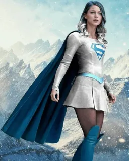 😐 Supergirl supereroe, Supergirl, DC Comics, donna, mantello, eroe, Melissa Benoist, personaggio dei fumetti whatsapp sticker