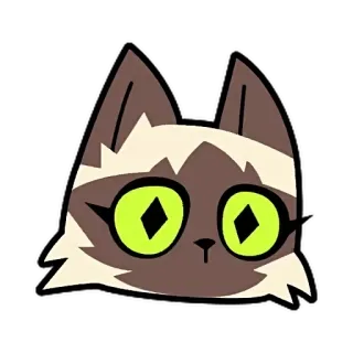 😳 cat, cartoon, animal, sticker telegram sticker