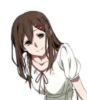 😊 anime, mujer, sonriendo, vestido, personaje telegram sticker