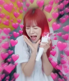 🥰 amour, coeurs, mignon, joyeux, fan, K-pop telegram sticker
