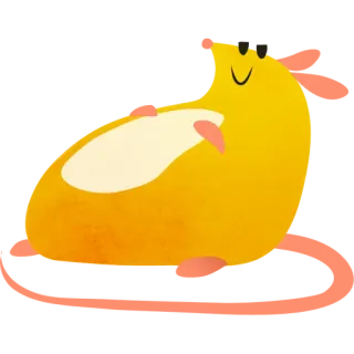 🍰 动物, 黄色, 卡通, 可爱, 搞笑 telegram sticker