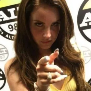 🍒 Lana Del Rey singer, pointing, lana del rey, music telegram sticker