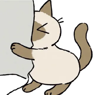 😫 cat, siamese cat, animal, cartoon, cute, pet telegram sticker