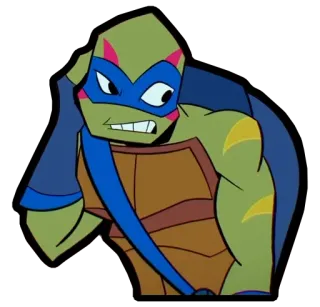 😥 Leonardo Teenage Mutant Ninja Turtles การ์ตูน, นินจา, เต่า, เลโอนาร์โด, วัยรุ่น telegram sticker