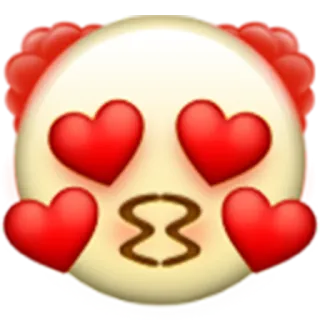 😍 emoji, love, kiss, hearts, romantic, affection whatsapp sticker