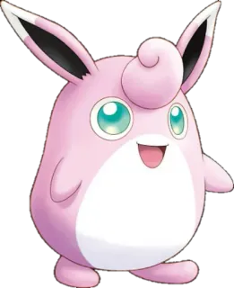 🔵 Wigglytuff Pokemon Pokémon, Grodoudou, Rose, Mignon, Personnage de jeu vidéo telegram sticker