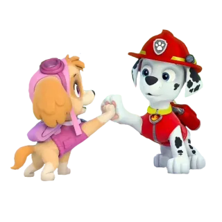 😊 Skye Paw Patrol Paw Patrol, anjing, animasi, anak-anak, persahabatan, kartun, Sky, Marshall telegram sticker