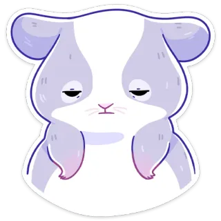 ☹️ hamster, animal, fofo, adesivo, desenho animado, roedor, kawaii whatsapp sticker
