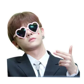 🤙 ผู้ชาย, แว่นกันแดด, แว่นรูปหัวใจ, คน, สูท, เคป็อป telegram sticker