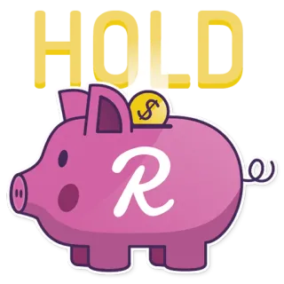 🐷 HOLD porquinho mealheiro, poupança, investimento, finanças, dinheiro, segurar telegram sticker