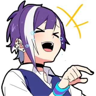😆 anime, cartoon, crying, laughing, manga whatsapp sticker