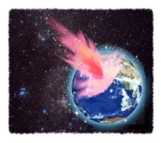 💥 explosion, earth, destruction, meteor, planet whatsapp sticker