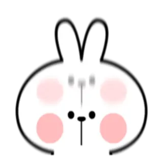 😑 Hase, niedlich, Tier, Aufkleber, Cartoon, Häschen telegram sticker