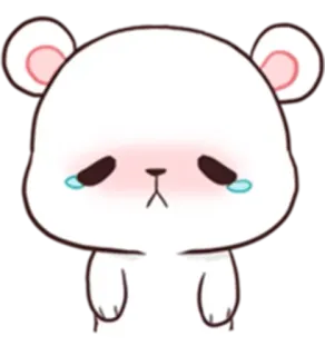 🙁 귀여운, 곰, 슬픈, 우는, 만화 telegram sticker