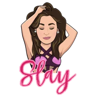 ☺️ Slay 最高, 女性, ファッション, 美容, ポジティブ telegram sticker