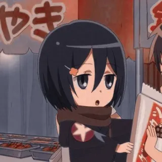 🥺 Mikasa Ackerman Attack on Titan anime, character, manga, cartoon, animation, mikasa ackerman, attack on titan telegram sticker