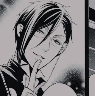❄️ Sebastian Michaelis Black Butler anime, manga, sebastian michaelis, black butler, butler, anime character telegram sticker