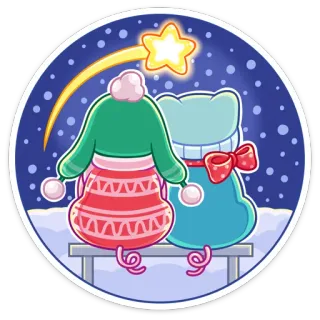 💫 invierno, nieve, fiesta, lindo, festivo, dibujos animados, personaje telegram sticker