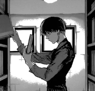 ☕ Anime, Manga, Libri, Biblioteca, Lettura, Personaggio telegram sticker