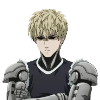 😶 Genos One-Punch Man Genos, One-Punch Man, anime, cyborg, hero, serious telegram sticker