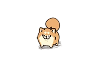 🐶 Hund, Shiba Inu, Welpe, süß, Tier, Cartoon telegram sticker