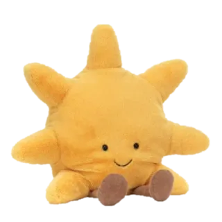 🔆 sole, peluche, giocattolo, morbido, carino, giallo telegram sticker