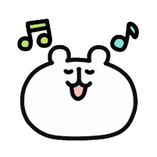 💨 zwierzę, kreskówka, słodkie, muzyka, niedźwiedź, kawaii, naklejka telegram sticker