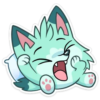 😴 animal, zorro, dibujos animados, lindo, feliz, juguetón telegram sticker