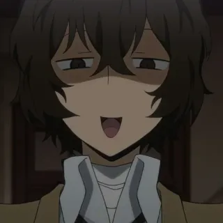 ✨ Osamu Dazai Bungou Stray Dogs อนิเมะ, มังงะ, Bungou Stray Dogs, ดาไซ โอซามุ, ตัวละคร, ภาพเหมือน telegram sticker