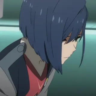 🍡 Ichigo Darling in the Franxx อนิเมะ, ตัวละคร, อิจิโกะ, ผมสีฟ้า, Darling in the Franxx telegram sticker