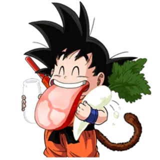 🤤 Goku Dragon Ball anime, dragon ball, goku, cartoon, funny, character telegram sticker