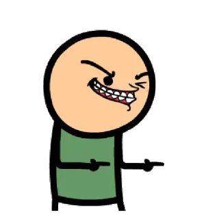 😉 卡通, 冒犯, 邪恶, 指点, 讽刺 whatsapp sticker