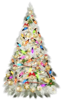 🎄 ต้นคริสต์มาส, คริสต์มาส, ต้นไม้, วันหยุด, ของตกแต่ง, ไฟ, เครื่องประดับ whatsapp sticker