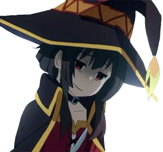 😨 Megumin Konosuba อนิเมะ, พ่อมด, เวทมนตร์, เด็กผู้หญิง, น่ารัก, เมกุมิน, Konosuba telegram sticker