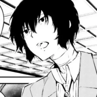 📓 Osamu Dazai Bungo Stray Dogs Anime, Manga, Porträt, Osamu Dazai, Bungo Stray Dogs whatsapp sticker
