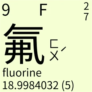 🇹🇼 fluorine Fluor, Element, Chemie, Wissenschaft telegram sticker